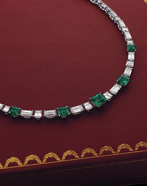 cartier diamond emerald necklace|cartier diamond necklace most expensive.